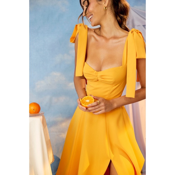 NEW House of CB Alicia Dress Tangerine XS - Picture 13 of 17